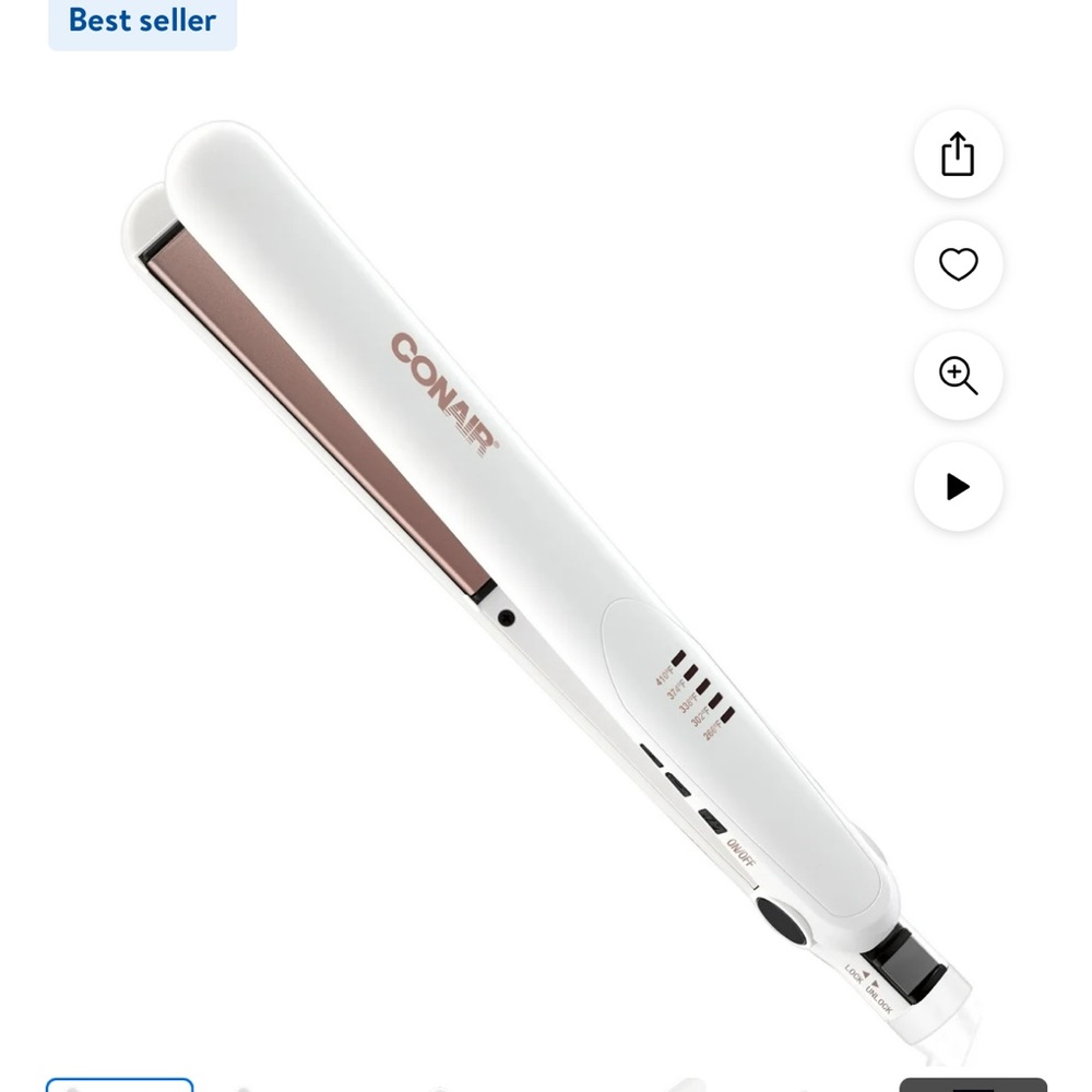 2 for $20 💋 NWT Conair Flat Iron 1 inch hair straightener